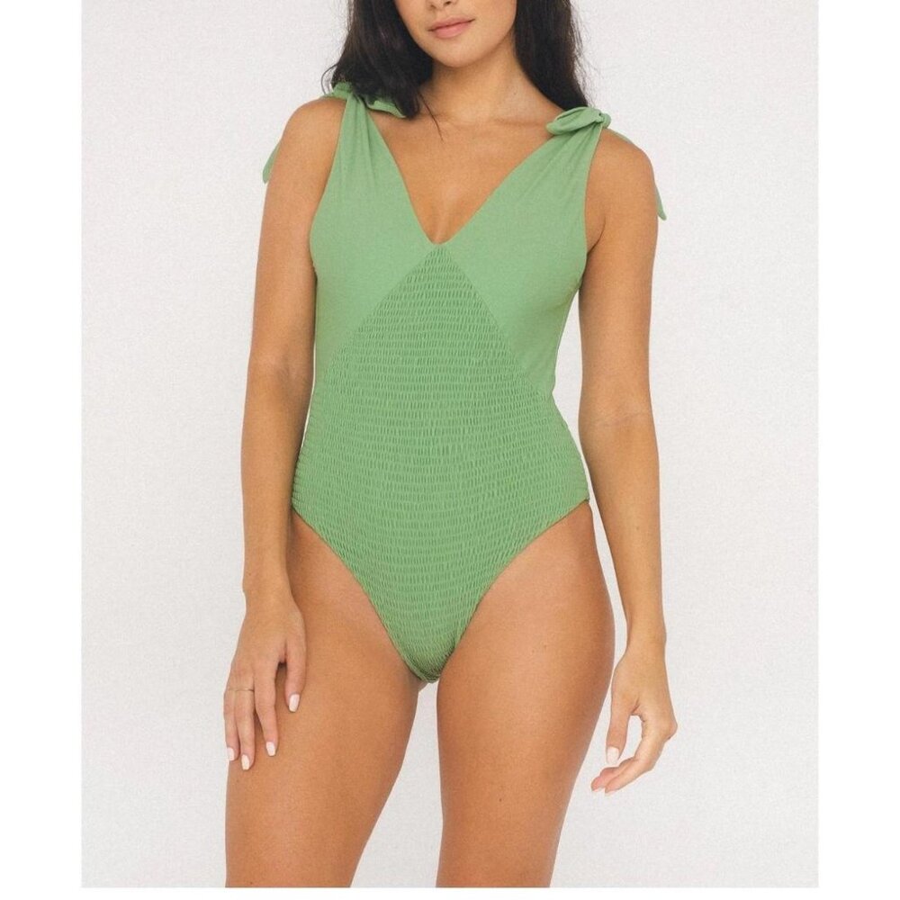 NWT. XS Citrine One Piece Swimsuit Green. Never worn!